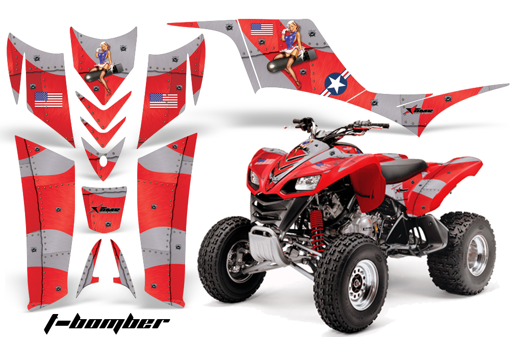 Kawasaki KFX 700 Graphics tbomber red